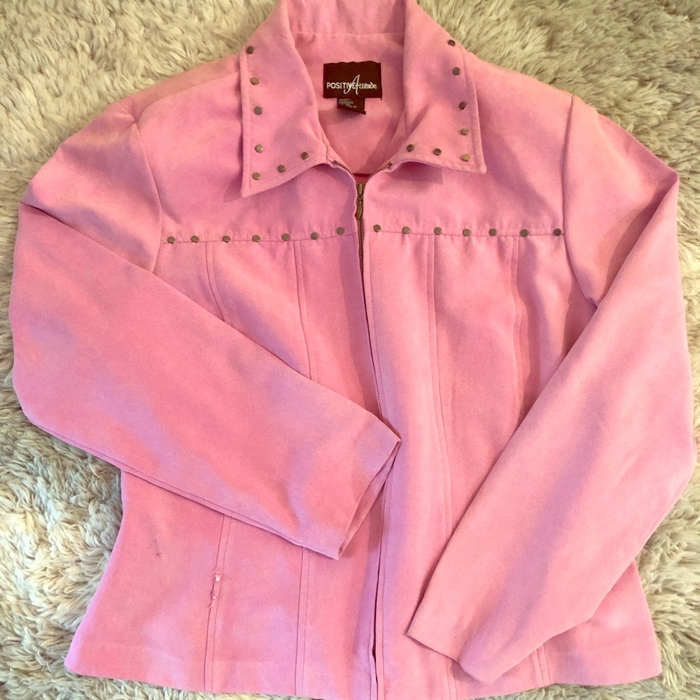 Y2K BARBIE PINK STUDDED JACKET 💗
